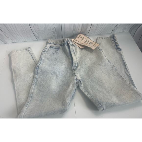 Pure Brand Vintage Old Stock New Acid Washed 80s Mom Jeans Size 7 - Picture 1 of 12